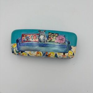 Punch Studio French Bulldog Sofa Hard Shell Eyeglass Case